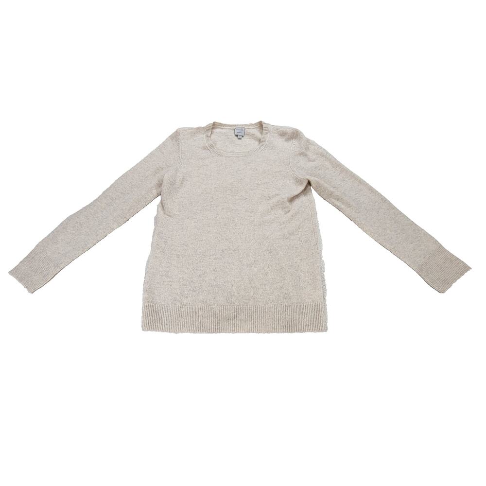 Nouveaux Sweater Womens Size Small Beige V Neck 100% Cashmere Fall Cold Winter